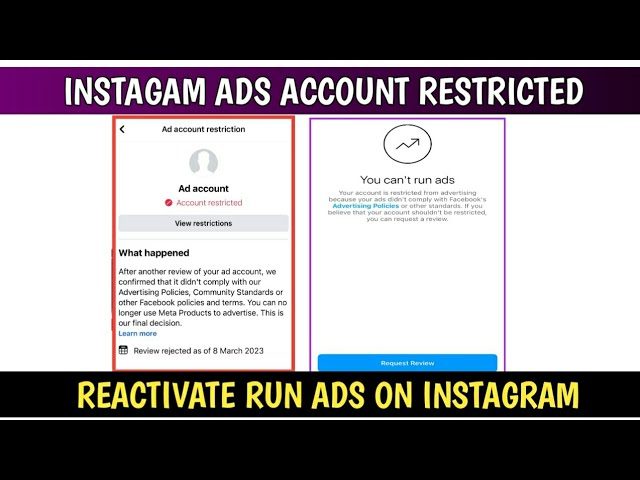Instagram reklam hesabı kısıtlandığında ne yapmalısınız?